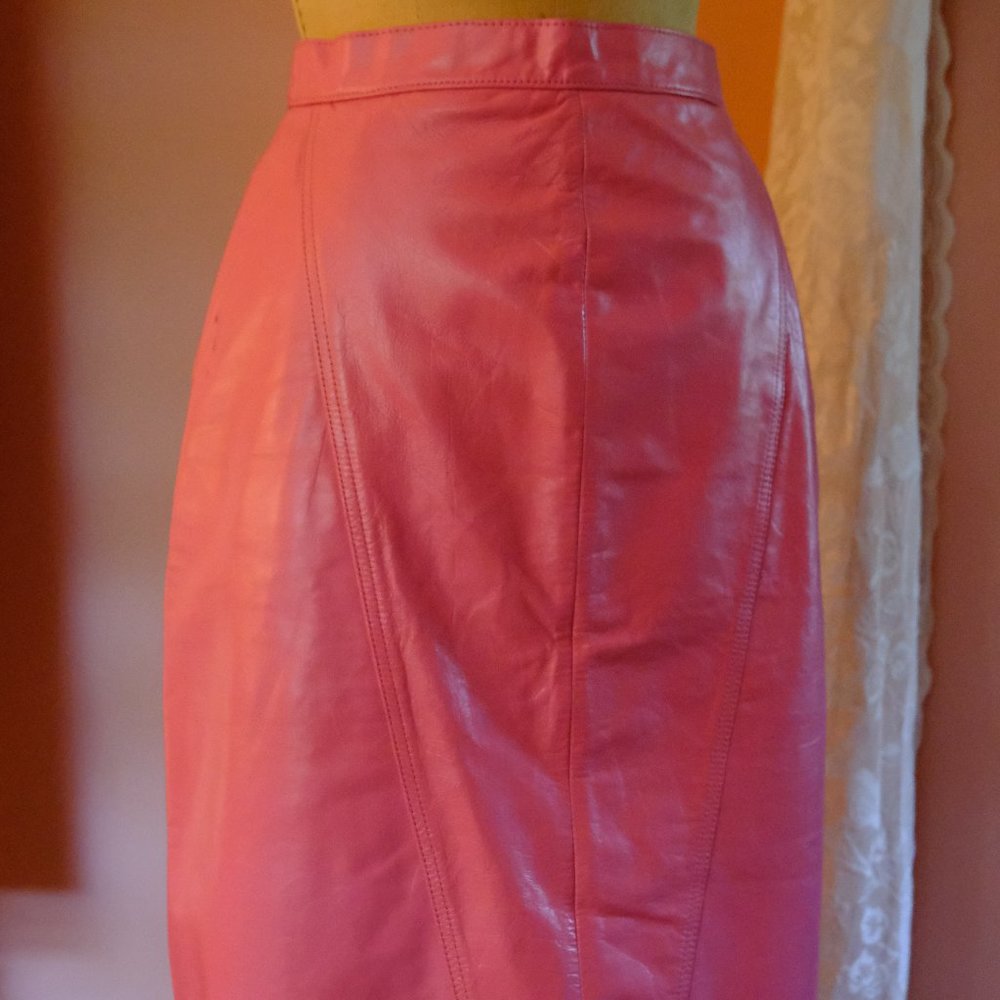 Pink Leather Barbie Skirt